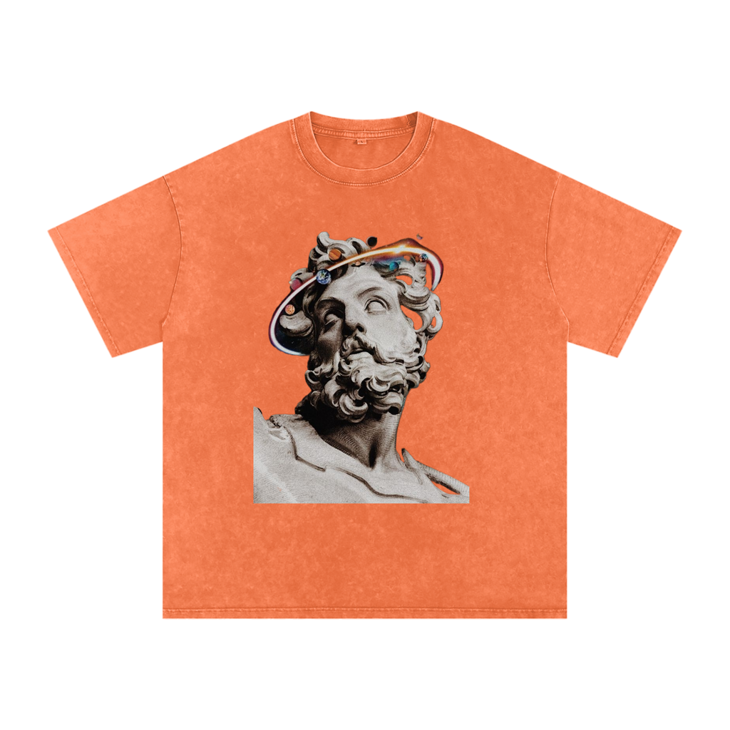 Snow Washed Oversized Cotton T-Shirt